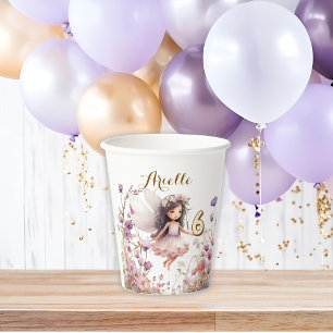 Lavendel Fee Wildblume Pixie Geburtstag Pappbecher