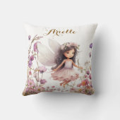 Lavendel Fee Wildblume pixie Geburtstagsgeschenk Kissen (Rückseite)