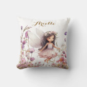 Lavendel Fee Wildblume pixie Geburtstagsgeschenk Kissen (Vorderseite)