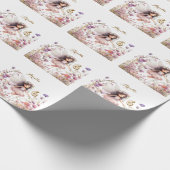 Lavendel-Fee Wildblumen-Pixie-Geburtstag Geschenkpapier (Ecke)