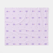Lavendel-Feen-Runen Fleecedecke (Vorderseite (Horizontal))