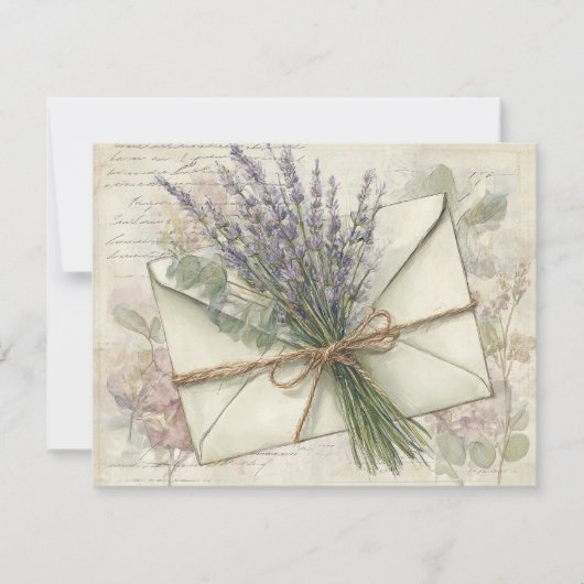 Lavendel  feiertagskarte (Vorderseite)