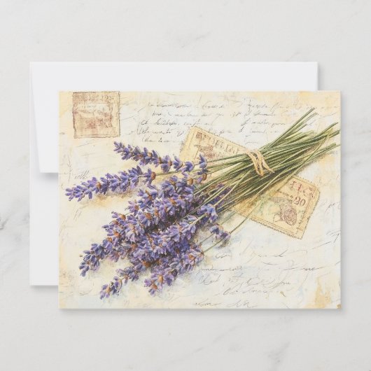 Lavendel feiertagskarte (Vorderseite)