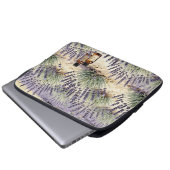 Lavendel-Feld Ätherisches Öl-Wasserfarbenmuster Laptopschutzhülle (Vorne Knopf)