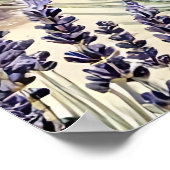 Lavendel-Feld Ätherisches Öl-Wasserfarbenmuster Poster (Ecke)