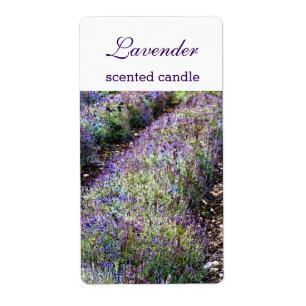 Lavendel-Feld duftende candlecustomatisierte Etike