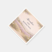 Lavendel-Feld-Garten-Geburtstag Serviette (Ecke)
