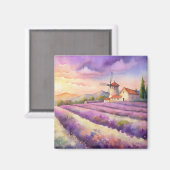 Lavendel Feld in der Provence. Magnet (Vorderseite/Rückseite)