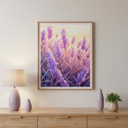 Lavendel-Feld-Ruhe-Wandkunst Poster