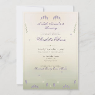 Lavendel-Felder-Baby-Shower-Einladung