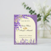 Lavendel Felder Hochzeitkarte Einladung (Stehend Vorderseite)