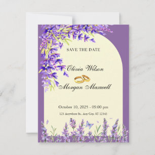 Lavendel Felder Hochzeitkarte Einladung