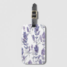 Lavendel Felder | Lila Wasserfarben-Blumenmuster Gepäckanhänger