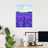 Lavendel Felder Poster (Heimbüro)