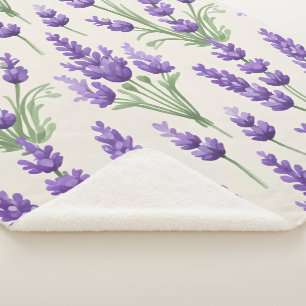 Lavendel-Felder Wasserfarben-Wurfdecke im französi Sherpadecke