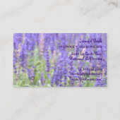 Lavendel-Feldfoto + Schokolade Visitenkarte (Rückseite)