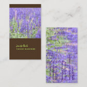 Lavendel-Feldfoto + Schokolade Visitenkarte (Vorne/Hinten)