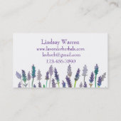 Lavendel-Feldherd-Blume Visitenkarte (Rückseite)