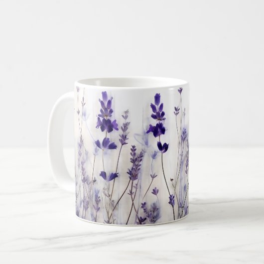 Lavendel Fields 11 oz Kaffeemaschine Tasse (Vorderseite Links)
