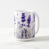 Lavendel Fields 15 oz Kaffee Tasse (VorderseiteRechts)
