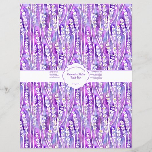 Lavendel Fields-Seifenwrap (Vorderseite)