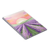 Lavendel Fields Sunset-Notebook Notizblock (Rechte Seite)