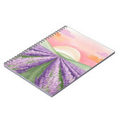 Lavendel Fields Sunset-Notebook Notizblock (Linke Seite)