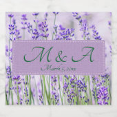 Lavendel Fields Wedding Sparkling Wine Label Schaumweinetikett (Einzelnes Label)