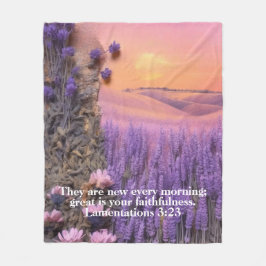 Lavendel-Flanelldecke Klagelieder 3:23 Fleecedecke