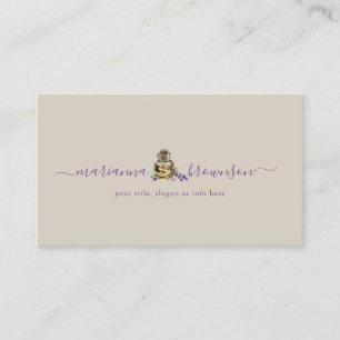 Lavendel Flaschen Essentialöl beige lila Visitenkarte