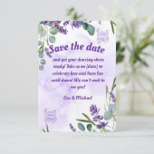 Lavendel-Flat-Save-the-Date-Karte Save The Date (Stehend Vorderseite)