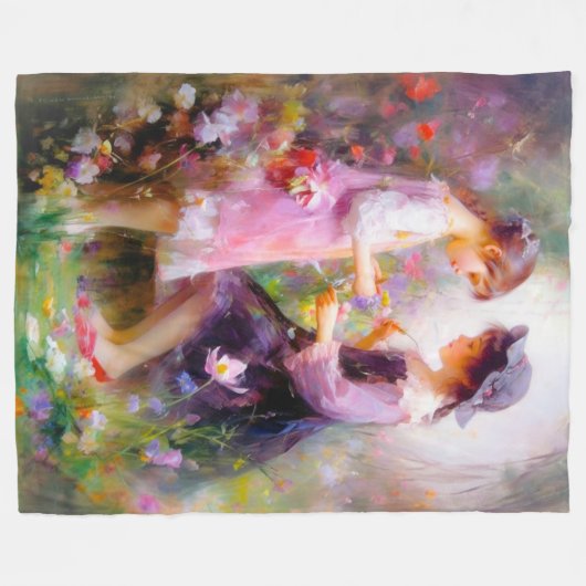 Lavendel Fleecedecke (Vorderseite (Horizontal))