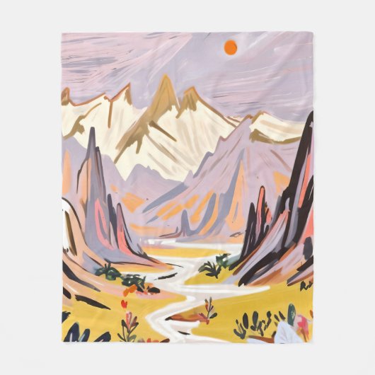 Lavendel Fleecedecke (Vorderseite)