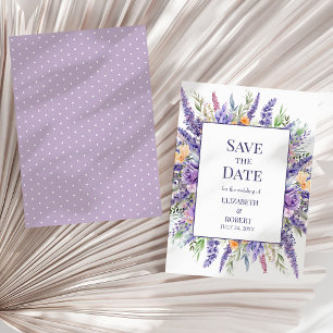 Lavendel Flieder Aquarell Wildblume Save The Date Einladung