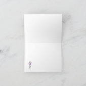 Lavendel Flieder Floral Dankeskarte (Innenseite)