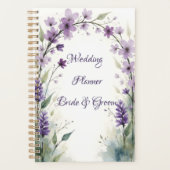 Lavendel Flieder Floraler Torbogen Hochzeit Planer (Vorderseite)