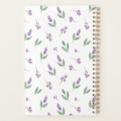 Lavendel Flieder Floraler Torbogen Hochzeit Planer (Rückseite)