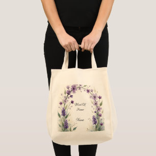 Lavendel Flieder Floraler Torbogen Hochzeitsgesell Tragetasche