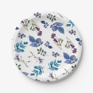 Lavendel Flieder Lila Iris Frühling Blumen Chic Pappteller