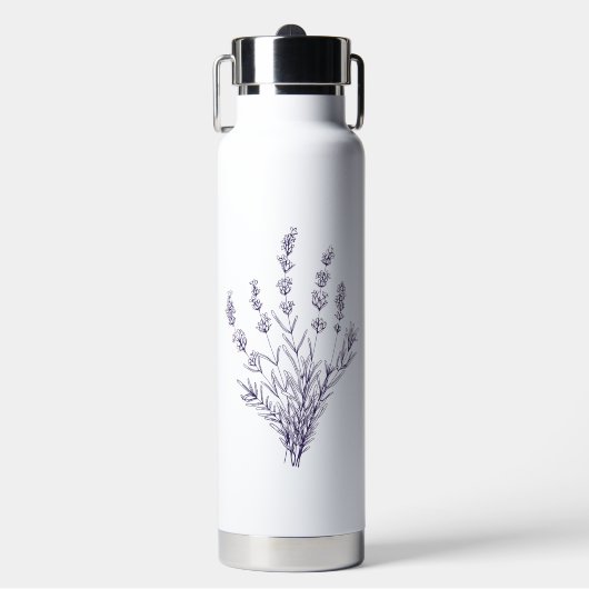 Lavendel Flora Flasche Wasser (Vorderseite)