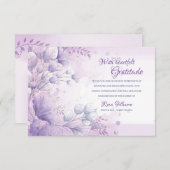 Lavendel Floral Beileid Danke Karte (Vorne/Hinten)