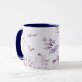 Lavendel Floral Bird Nature Tasse (Vorderseite Links)