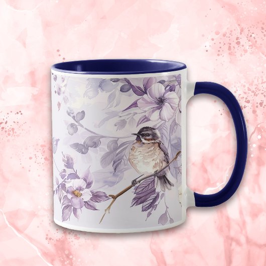 Lavendel Floral Bird Nature Tasse