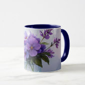 Lavendel Floral Bouquet Blume Kaffee Tasse (VorderseiteRechts)