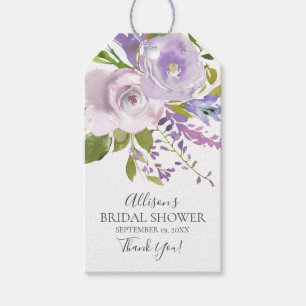 Lavendel Floral Brautparty Gevor-Geschenk-Tag Geschenkanhänger