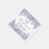 Lavendel Floral Lila Quinceanera Serviette (Ecke)