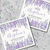 Lavendel Floral Lila Quinceanera Serviette
