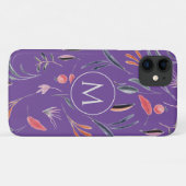 Lavendel floral MONOGRAM Custom Personalisiert Case-Mate iPhone Hülle (Rückseite (Horizontal))
