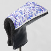 Lavendel Floral Monogram Ladys Golf Headcover (3/4 Vorderseite)