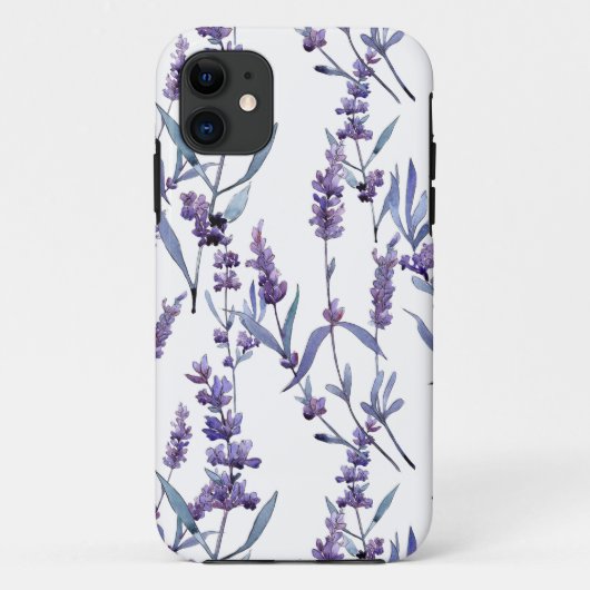 Lavendel floral on White Case-Mate iPhone Hülle (Rückseite)